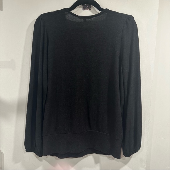 GIBSON NWT!! BLACK CROSSOVER SWEATER SIZE SMALL BUT COULD FIT A MEDIUM! #81 - Picture 5 of 5
